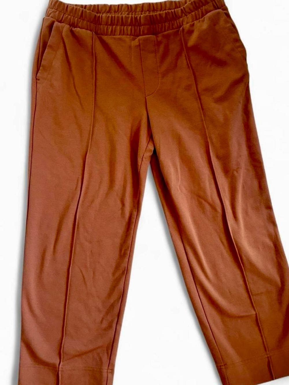 Burnt orange wide leg sweatpants